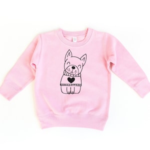 犬用スウェットシャツ、フレンチブルドッグシャツ、犬好き、幼児用スウェットシャツ、かわいい犬用シャツ、女の子用スウェットシャツ、男の子用スウェットシャツ、子供用犬用セーター