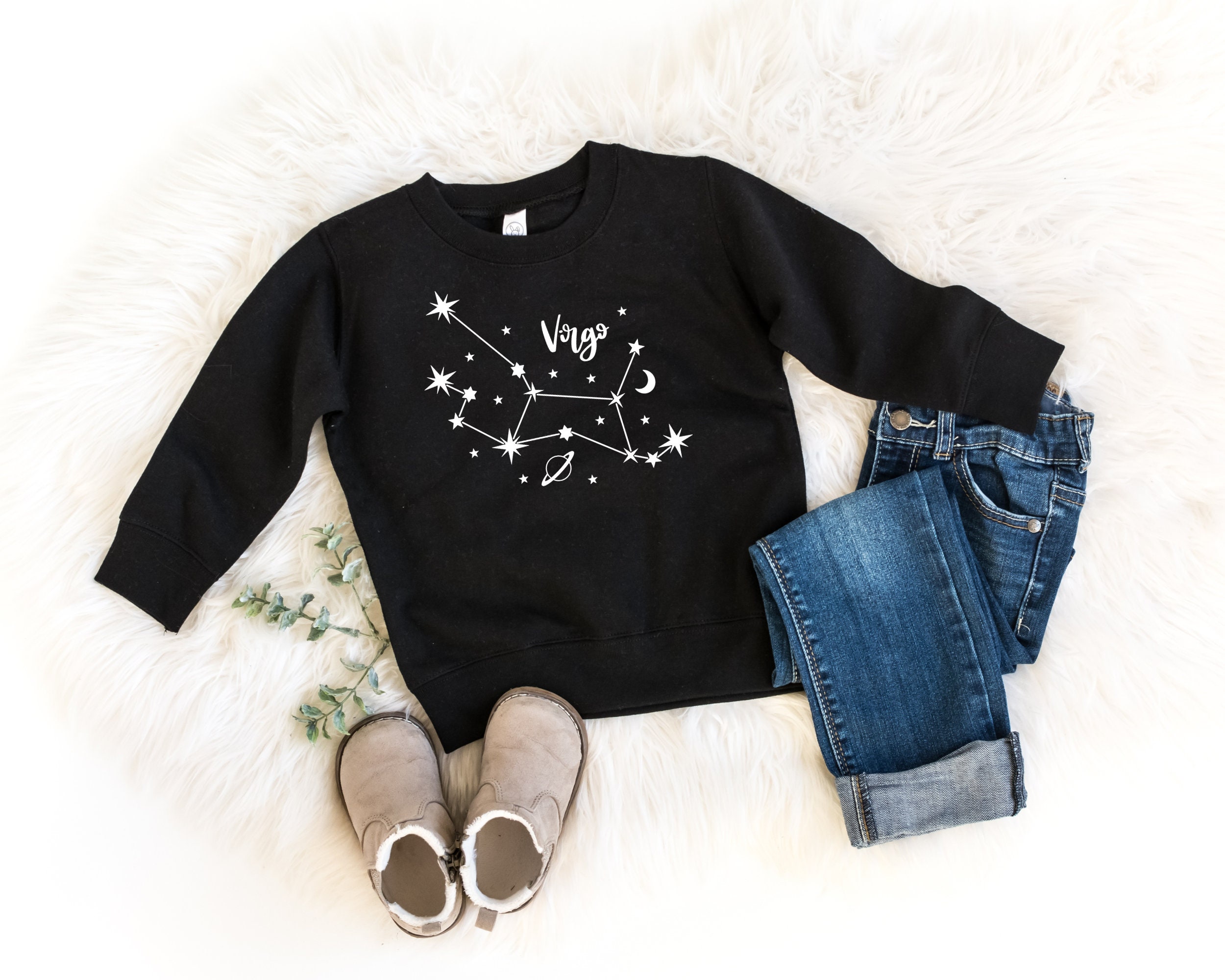 Virgo sweatshirt, zodiac sign shirt, toddler sweatshirt, virgo gift,  astrology shirt, constellation sweatshirt, virgo birthday sweatshirt