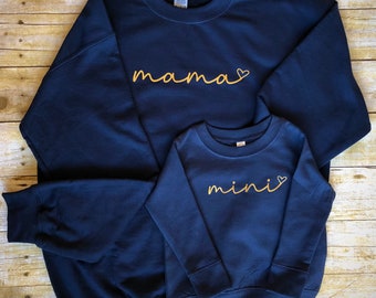 Mama and mini matching pullover sweatshirts , mom and daughter matching sweatshirts, mom and toddler matching sweatshirts, mom and me set