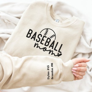 Baseball mom sweatshirt with kids names, baseball mama, baseball mom shirt, mom baseball shirt, baseball shirt for mom, baseball sweatshirt