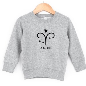 Aries sweatshirt, zodiac sign shirt, toddler sweatshirt, Aries gift, astrology shirt, constellation sweatshirt, Aries birthday sweatshirt