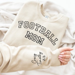 Football mom sweatshirt with kids names, football mom shirt, senior football mom, personalized football mom, custom football mom sweater