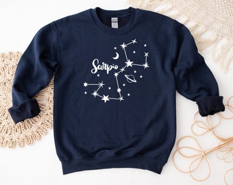 Scorpio sweatshirt, zodiac sign shirt, toddler sweatshirt, Scorpio gift, astrology shirt, constellation sweatshirt, Scorpio birthday