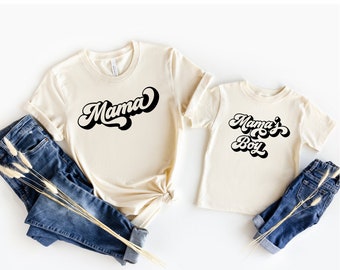 Mamas boy set, mom and son shirts, matching family shirts, toddler shirts, shirts for boys, mommy and me tshirt, mama mini set,