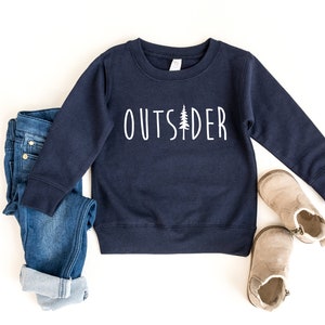 Outsider sweatshirt, toddler sweatshirt, nature shirt, camping sweatshirt, hiking shirt, boho adventure sweatshirt, mountains sweatshirt