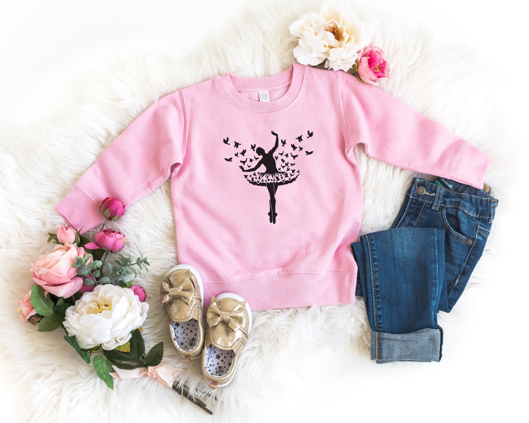 Ballerina Sweatshirt, Toddler Girl Sweater, Toddler Sweatshirt, Ballet