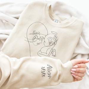 Child loss sweatshirt with name and date, miscarriage gift, angel baby infant loss gift, memorial gift, pregnancy and infant loss, baby loss