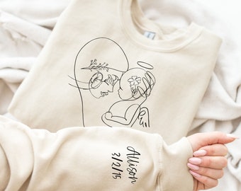 Child loss sweatshirt with name and date, miscarriage gift, angel baby infant loss gift, memorial gift, pregnancy and infant loss, baby loss