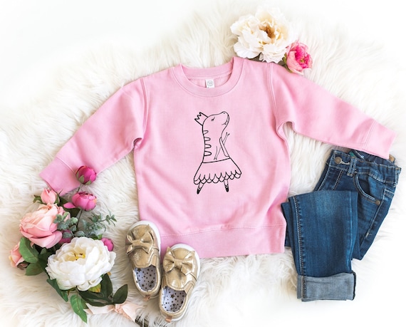 Dinosaur Sweatshirt, Toddler Sweatshirt, Ballet Shirt, Toddler