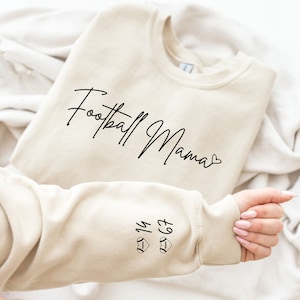 Football mama sweatshirt with number, football mom shirt, senior football mom, personalized football mom, custom football mom sweater