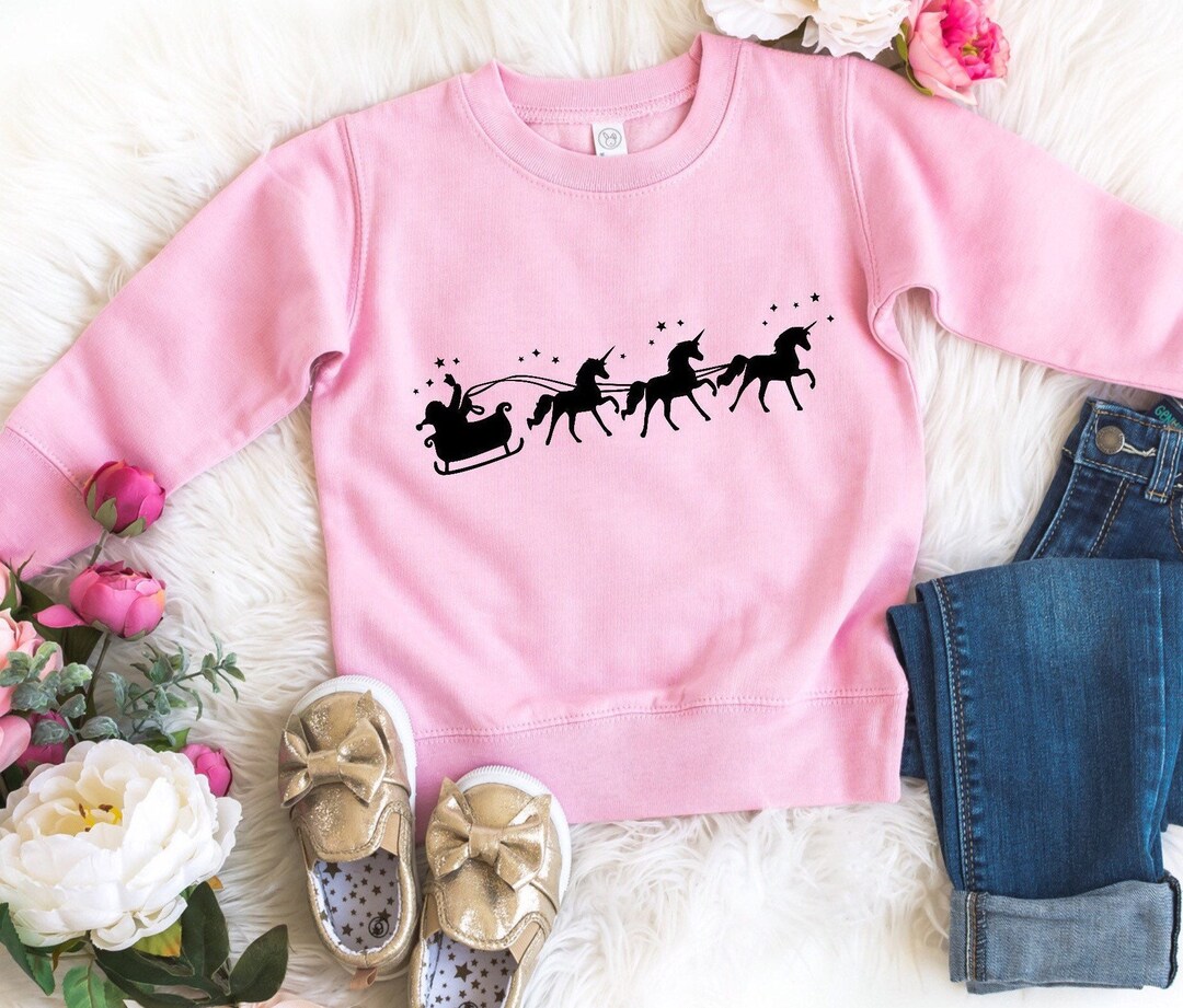 Girls Christmas Shirt Toddler Christmas Sweatshirt Santa Etsy