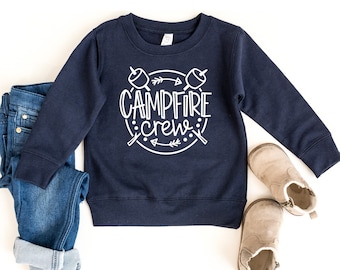 Campfire crew, kids camping sweatshirt, toddler sweatshirts, campfire sweatshirt for kids, camping crew, family camping sweatshirts