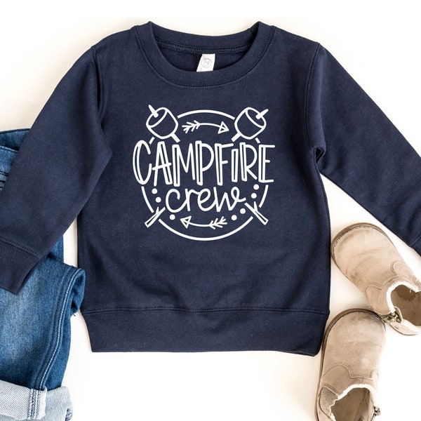 Campfire crew, kids camping sweatshirt, toddler sweatshirts, campfire sweatshirt for kids, camping crew, family camping sweatshirts