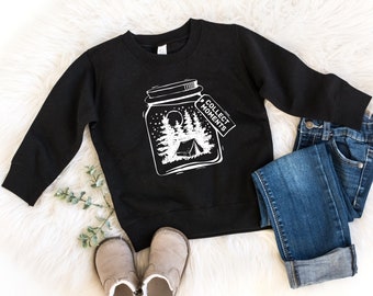 Toddler camping pullover sweatshirt, nature sweatshirt, kids outdoors shirt, boho kids shirt, toddler nature shirt,  kids camping shirt