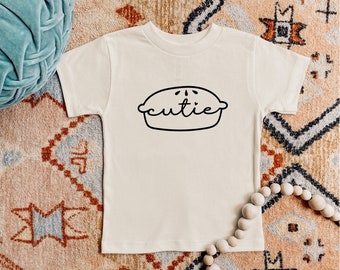 Cutie Pie, småbarns-t-shirt, barn Thanksgiving-t-shirt, hösttröjor för barn, barntröja med grafisk design, barntröja med grafisk design, barntröja