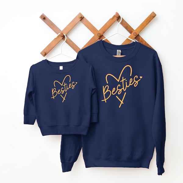 Besties, Mama and mini matching sweatshirts ,mom and daughter matching sweatshirts, mom and toddler matching sweatshirts, mom and me set