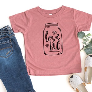 Love bug, girls tops, toddler tshirt, little girl shirts, toddler girl shirt, girls graphic tee, kids tee shirt, shirt for girls, youth girl