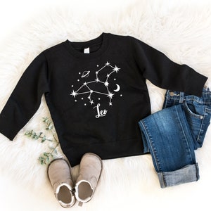 Leo sweatshirt, zodiac sign shirt, toddler sweatshirt, Leo gift, astrology shirt, constellation sweatshirt, Leo birthday sweatshirt