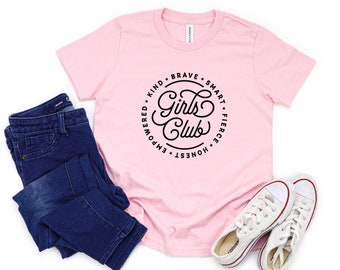Girls club, toddler shirts for girls, little girl tshirt, kid shirt, toddler shirt, girls graphic tee, little girl gift, girl power shirt