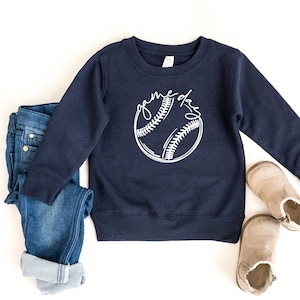 Game day softball sweatshirt, baseball sweatshirt, toddler sweatshirt, game day shirt, softball shirts for girls, kids baseball sweater