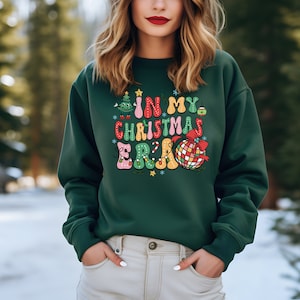 In meinem Weihnachts-Ära-Sweatshirt, Damen-Weihnachts-Sweatshirt, Weihnachtspullover, Weihnachtspullover, Weihnachts-Sweatshirt, rosa Weihnachten