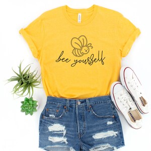 Bee yourself, little girls shirts, toddler tshirt, spring tee shirt, toddler shirt, shirts for girls, girls graphic tee, shirts for girls