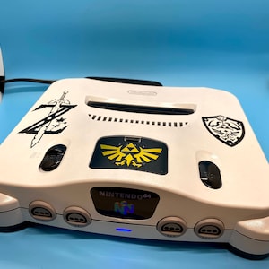 CUSTOM MODDED Nintendo 64 N64 console Legend of ZELDA themed backlit logo