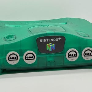 NEW Nintendo 64 N64 Limited Transparent Clear Emerald Green Custom Console Multi-Color LED Rare