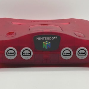 NEW Nintendo 64 N64 Limited Clear Transparent Red Console Multi-Color LED Rare