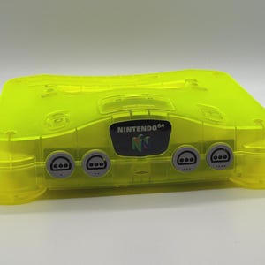 NUOVA console Nintendo 64 N64 Limited Clear Mountain Dew Custom LED multicolore rara