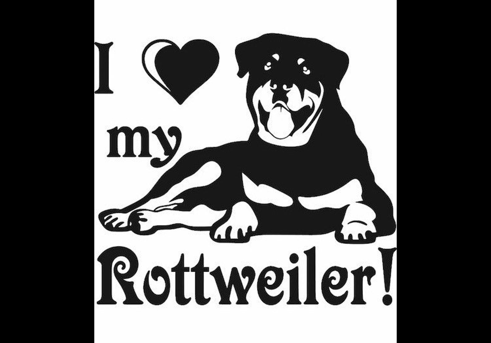 Ich liebe meinen Rottweiler VinylAufkleber Etsy
