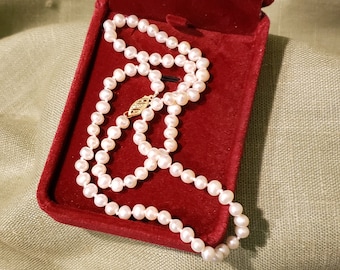 Pearl Necklace, Baroque, 18", 10K clasp