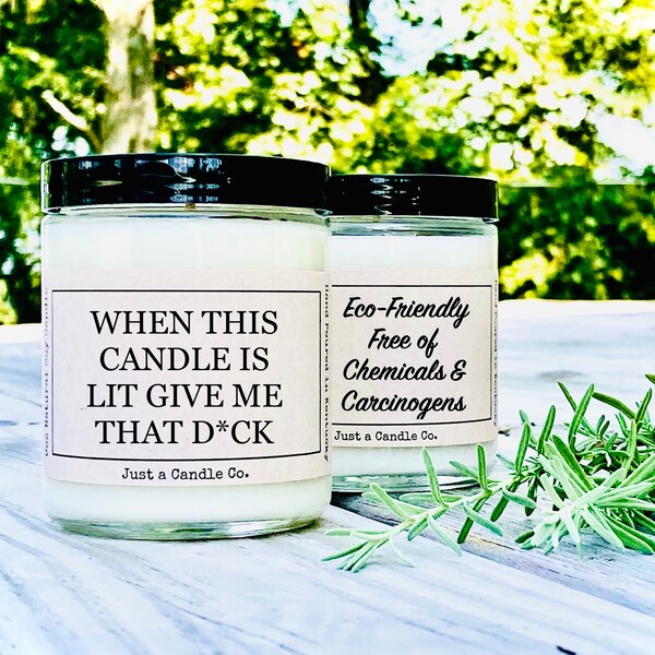 Boyfriend Gift for husband 1 Year Anniversary Long Distance Gift Relationship Gift When This Candle Is Lit Give Me That D Valentines Day
