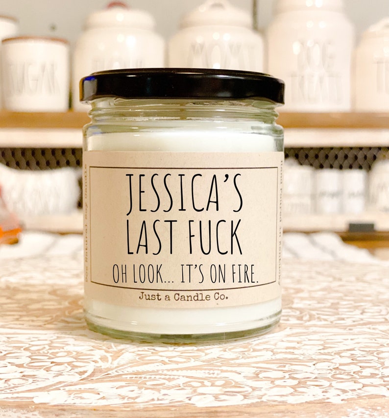 Personalized Last F Candle 9oz soy candle Adult Humor Gift Custom Candle My Last Nerve Gift Swear Candle Custom Name Candle Funny Gifts 