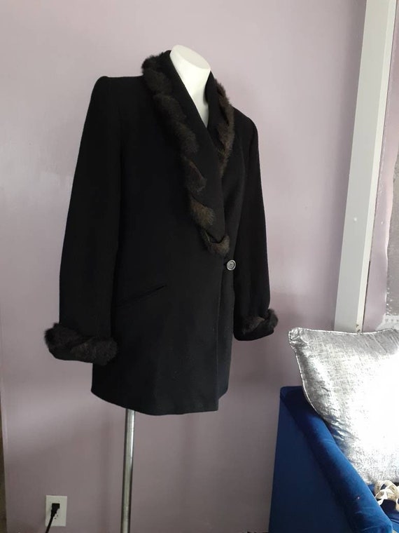 Vintage 80s Marvin Richards Wool Coat 