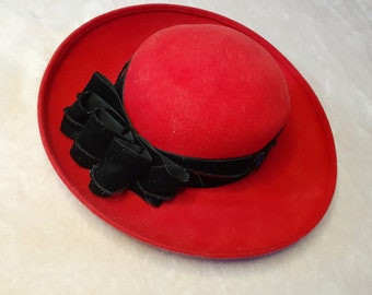 Red Church Hat - Etsy