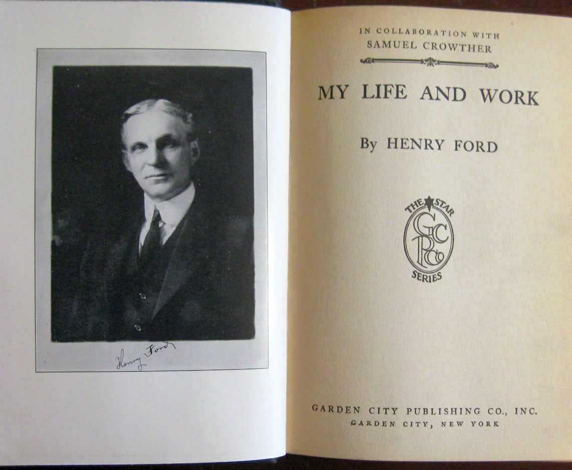 Henry Ford My Life And Work First Edition 1922 Garden City | Etsy