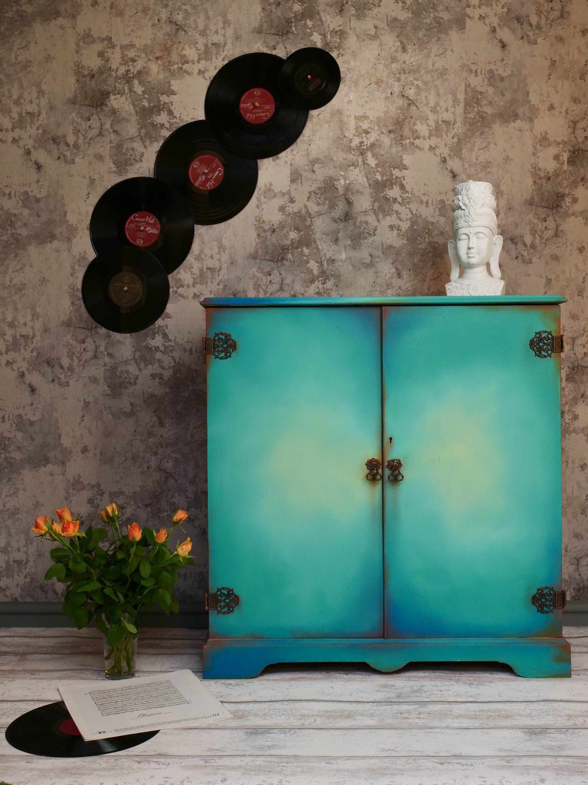 SOLD bohemian Tv Paintedliving Etsy UK