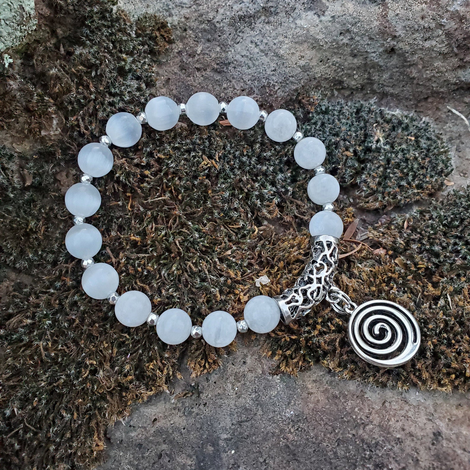 Tiger Eye Selenite Moonstone and Hematite Natural Healing Etsy