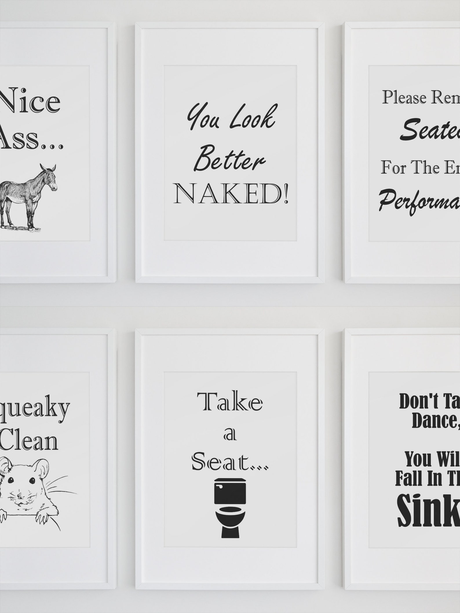 A4 Bathroom Prints Quote Modern Photo Paper Poster Wall Art - Etsy UK