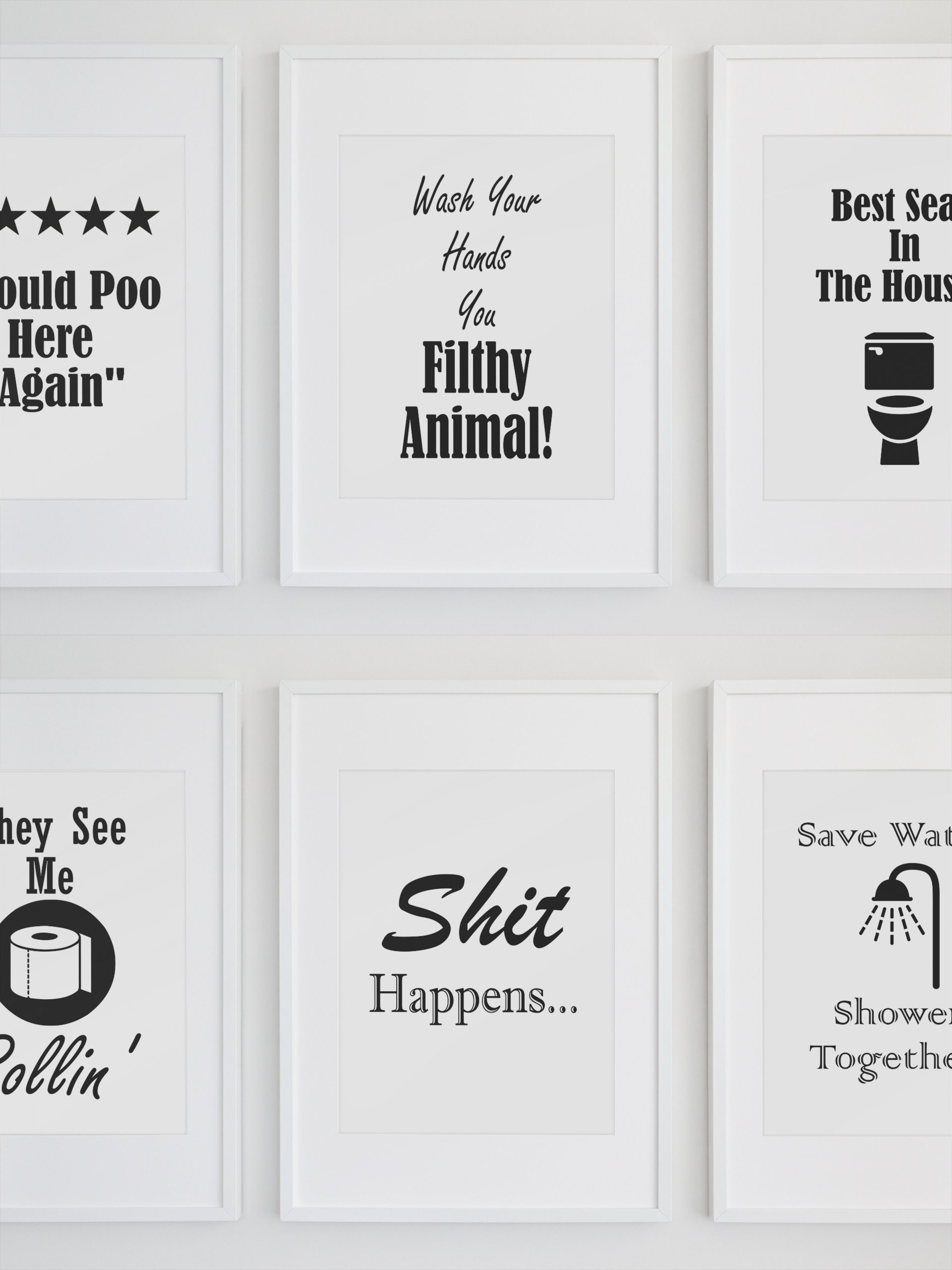 A4 Bathroom Prints Quote Modern Photo Paper Poster Wall Art - Etsy UK