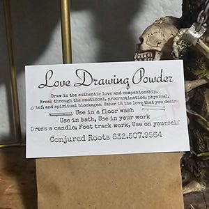 Hoodoo love drawing Powder