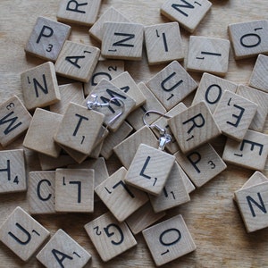 scrabble (letter tile) earrings