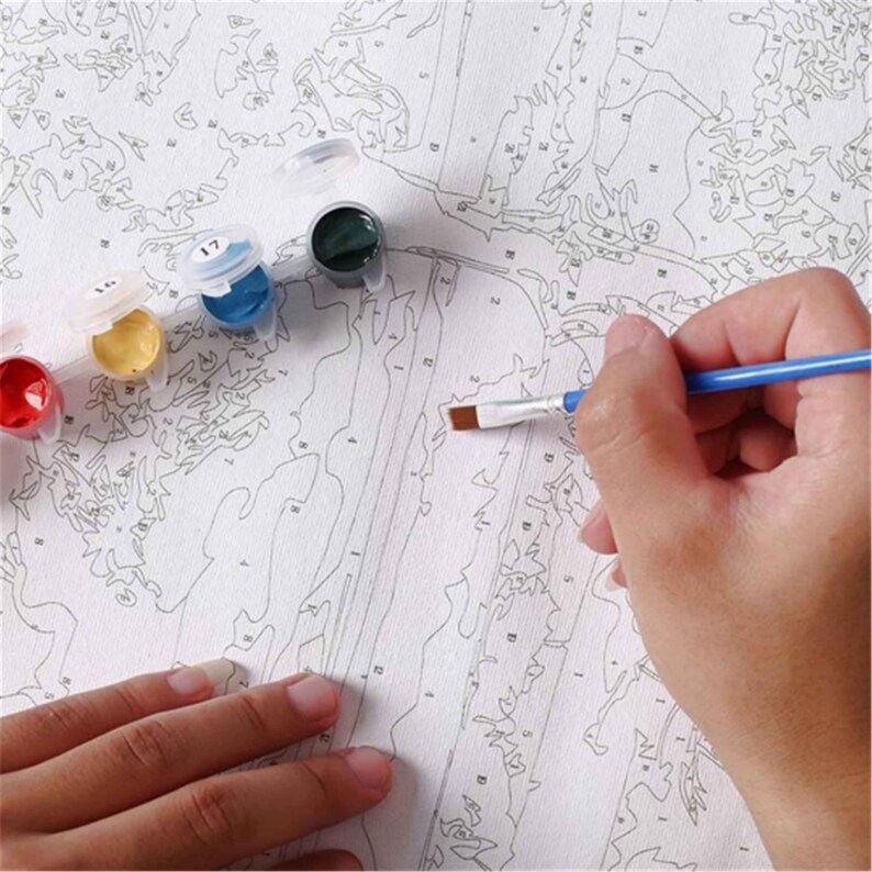 Forest Paint By Number Kit,Tree Paint By Number Kit,Without Frame,DIY Painting On Canvas,Adult Painting On Canvas Art,DIY Painting