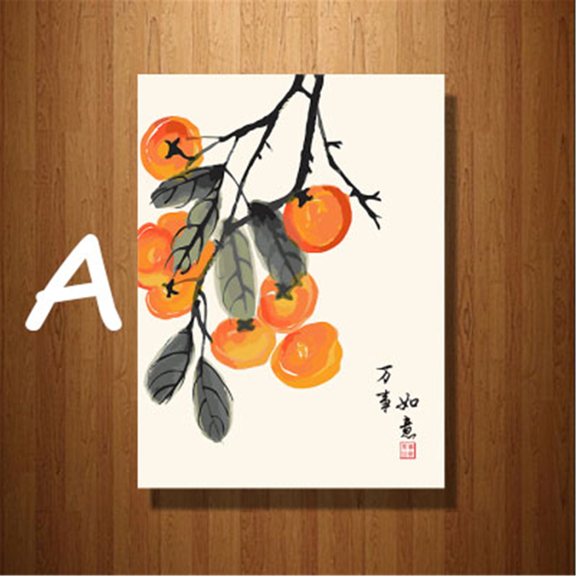 Fruit Paint By Number KitChinese Style Paint By Number Etsy