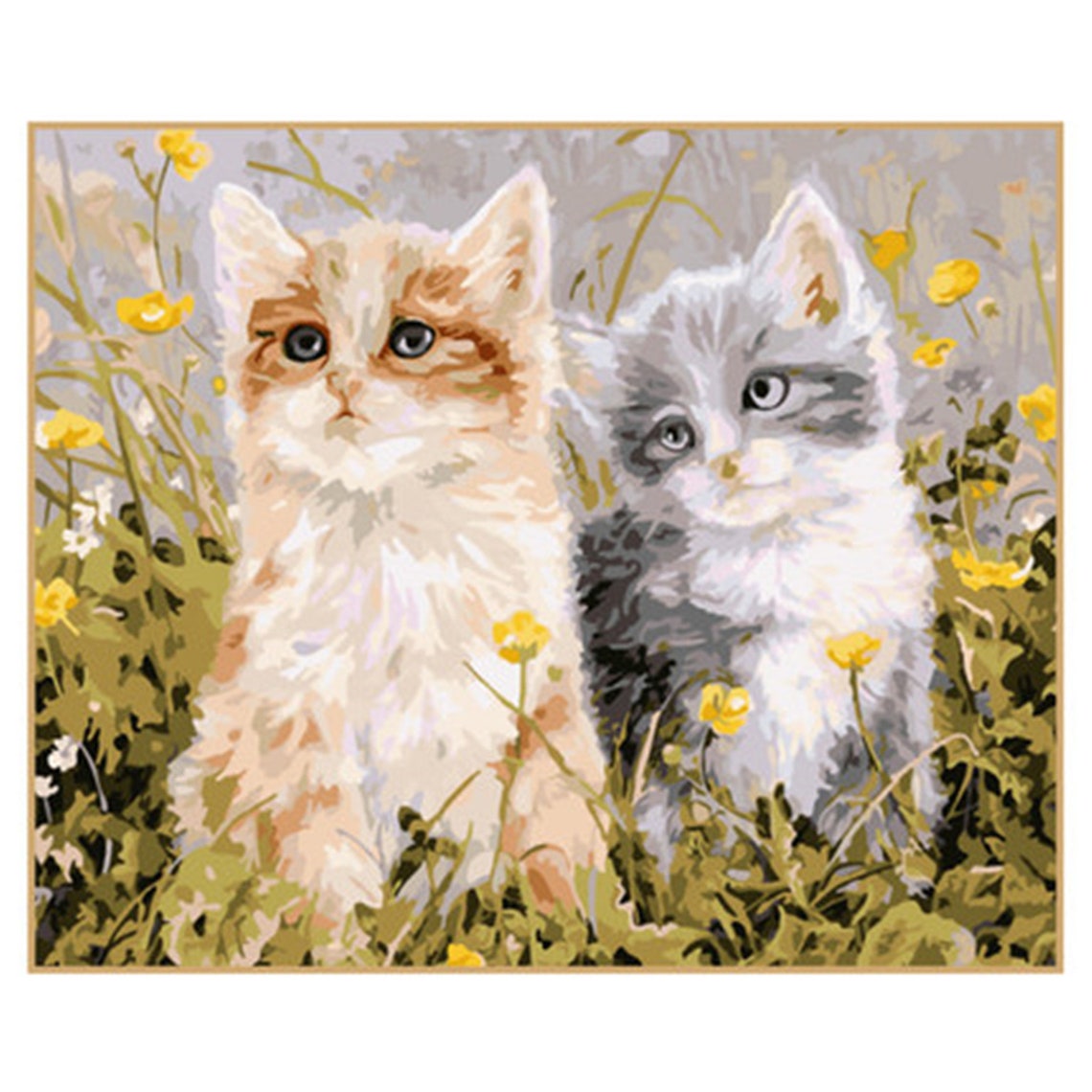 Moderne Zwei Katzen Malen nach Zahlen KitPaint by Number | Etsy