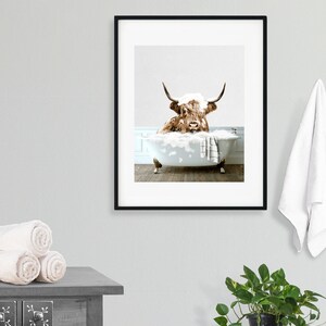Scottish Highland Cow Bubble Bath Print Cow Bathtub Funny - Etsy