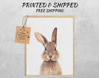 Bunny Nursery Print, Woodland Animal Wall Art