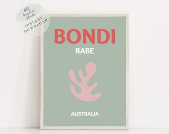 Bondi Beach Travel Print | Retro Australia Poster (Digital Download)