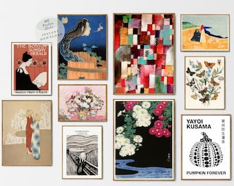 Conjunto de arte mural de galería ecléctica vintage (descarga digital)